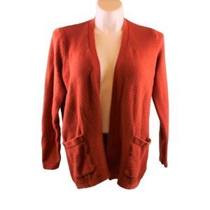 Rachel zoe XL open front rust knit cardigan sweater